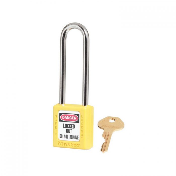 Lockout/tagout : hengelås gul 10410LTYLW : BSafe Systems AS