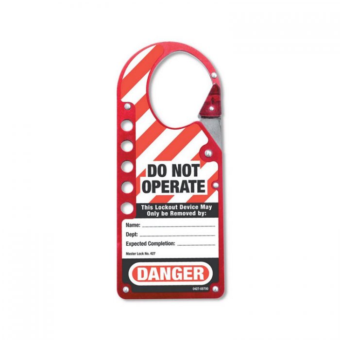 Snap-on bøyle Do not operate : Masterlock 100427 : BSafe Systems AS