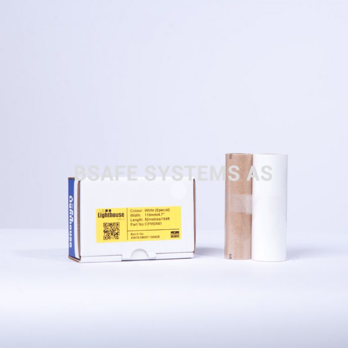 Fargebånd refill CPM-100 Polyester hvit : Bsafe Systems AS