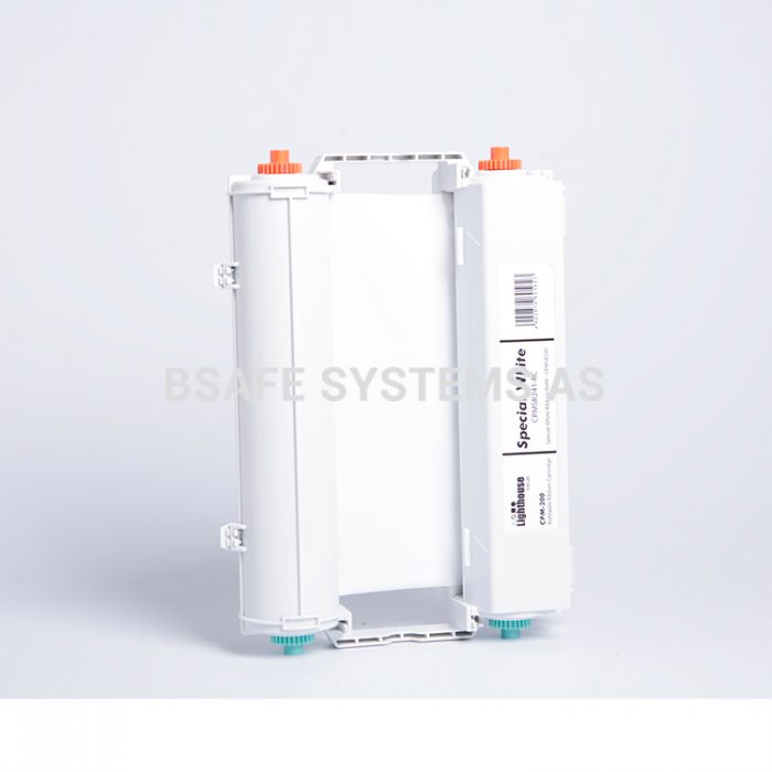 Fargebånd hvit CPM-200 : Bsafe Systems AS
