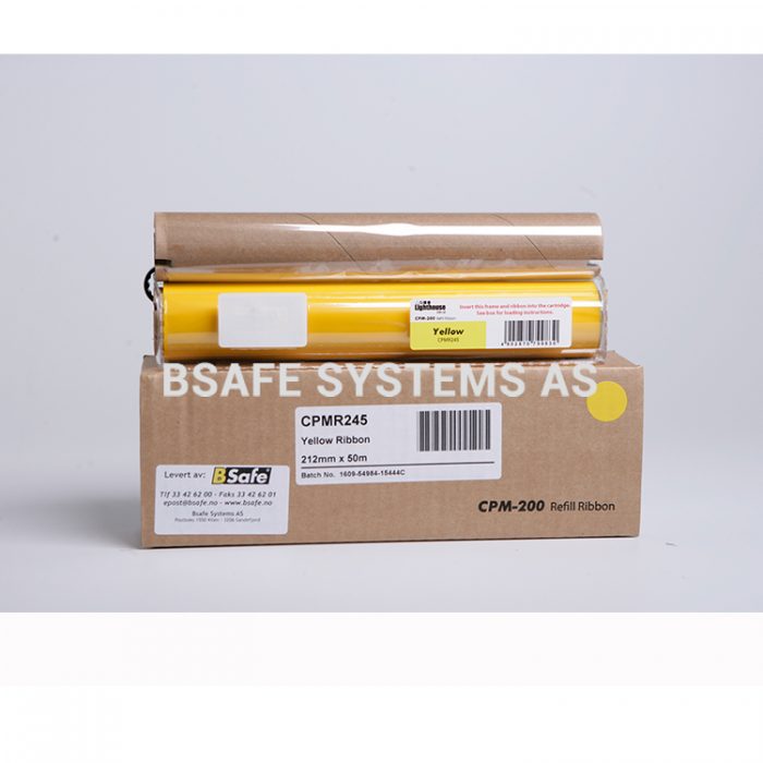 Fargebånd refill CPM-200 standard Gul : Bsafe Systems AS