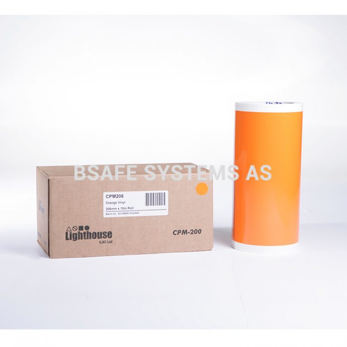 Vinylfolie CPM-200 oransje CPM206 : Bsafe Systems AS