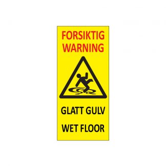 Varselpost Forsiktig glatt gulv - Warning wet floor : Bsafe Systems AS
