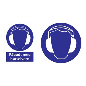 Påbudt med hørselvern skilt : Bsafe Systems AS